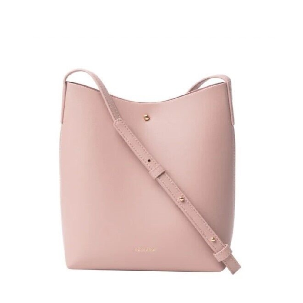 Samara Peony Pink Vegan Faux Leather Crossbody Tote Bag